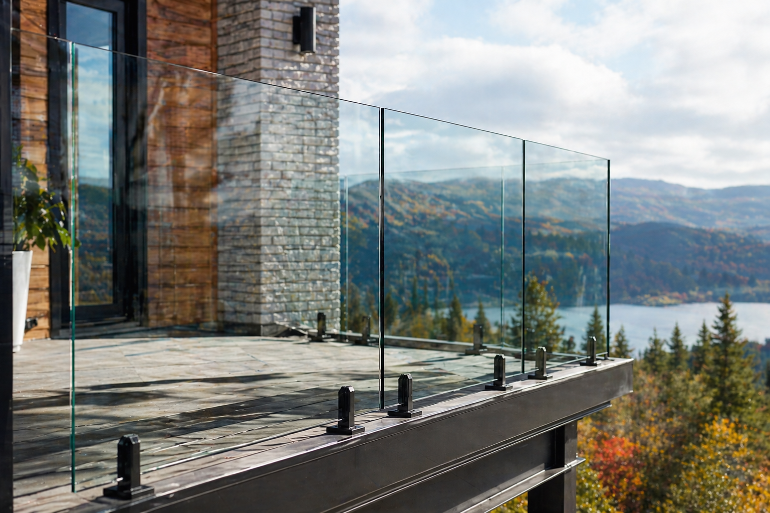 Clôture en verre